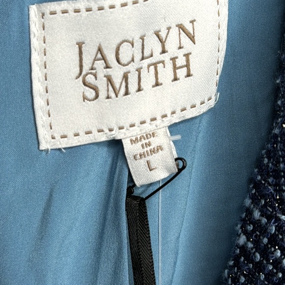 Jaclyn Smith Blazer, Knit Jacket, Blue with Shimmer, NWT in Size L - Picture 15 of 15